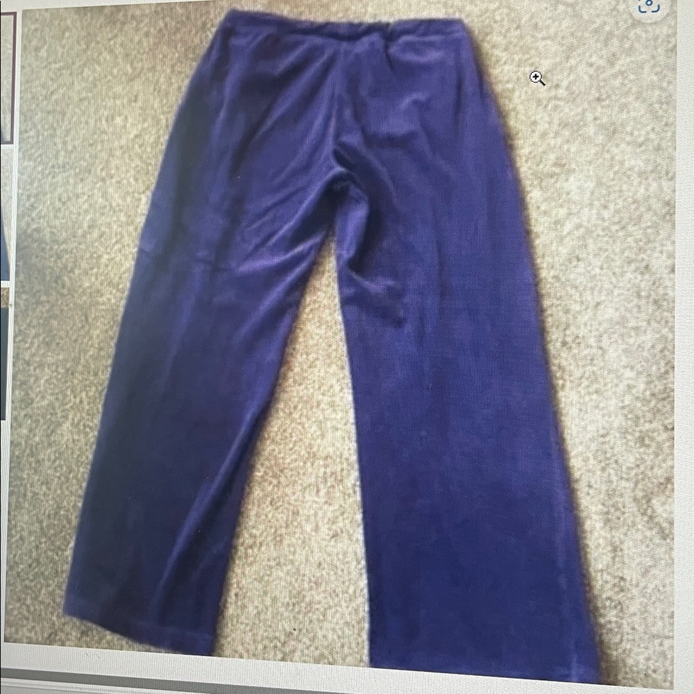 Croft & Barrow purple velour pants PL